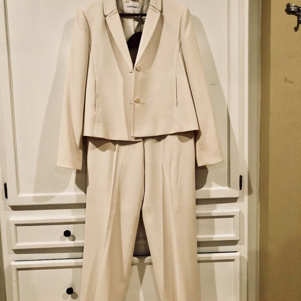 Calvin Klein ivory pantsuit
